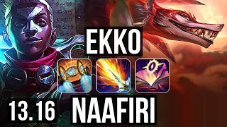 EKKO vs NAAFIRI (MID) | 3.0M mastery, Legendary, 700+ games, 12/2/3 | NA Grandmaster | 13.16