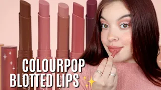 NEW COLOURPOP BLOTTED LIPS | SWATCH PARTY!!