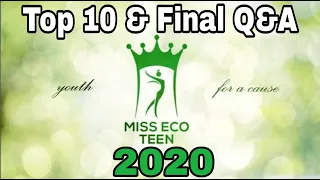 Miss Eco Teen International 2020 - Top 10 & Final question & answer - Fullshow/part 4