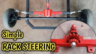 Membuat Rack Steering Gokart // Rack Steering Dari Besi Hollow