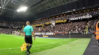 AIK-klacken i andra halvlek (AIK - BP 2-2)