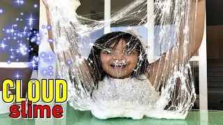 COMO FAZER UMA CLOUD SLIME - SLIME MAIS SATISFATÓRIO DO MUNDO