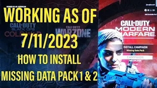 How to install Call of Duty Modern Warfare Missing Data Packs Error Fix 2022