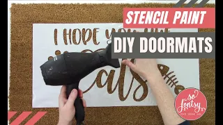 How to Paint a Coir Doormat with Vinyl Stencils ✂️