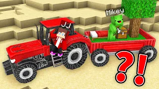 JJ and Mikey Survived 100 Days in TRACTOR in Minecraft - Maizen