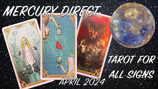 🌈 MERCURY DIRECT TAROT FOR ALL 12 SIGNS! ARIES TO PISCES TAROT PREDICTIONS APRIL 2024 🌈