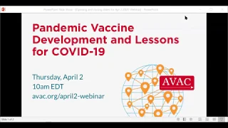 Pandemic Vaccine Development and Lessons for COVID-19