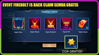 EVENT BRUNO FIREBOLT, FLARE UP IS BACK CLAIM RECALL BORDER SPAWN SECARA GRATIS MLBB