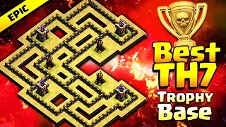 Best TH7 Trophy Base | New Best TH7 Trophy Base Design 2017 | Clash of Clans