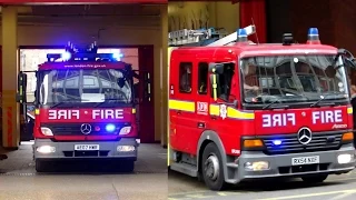 London Fire Brigade Soho Pump A242 & Pump Ladder A241 Mercedes Ategos responding