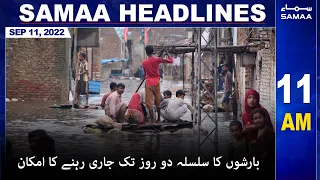 Samaa News Headlines | 11am | 11th September 2022