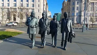 Lime Street Station to the Pier Head,via Mathew Street made famous by The Beatles ,Liverpool 2023