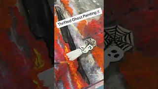 Thrifted Ghost Painting Halloween Trend #vontrendydesigns #thrifted #speedpainting #wednesdaysong
