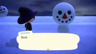 Making the perfect snowman in Animal Crossing: New Horizons