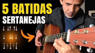 Como tocar as 5 BATIDAS SERTANEJAS mais usadas - Prof. Sidimar Antunes