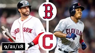 Boston Red Sox vs Cleveland Indians Highlights || September 21, 2018