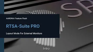 Aaronia RTSA-Suite PRO Layout Mode For External Monitors (ENGLISH)