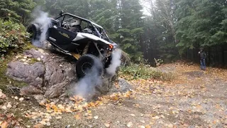 Can am X3 test & tune rock climbing trail ride.