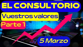 VUESTROS VALORES (Parte 1): EL CONSULTORIO de BOLSA - 5 Marzo 2023