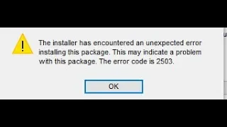Error 2503 Hatasını Çözümü 2021