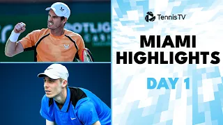 Murray Faces Berrettini; Shapovalov & Arnaldi In Action | Miami 2024 Day 1 Highlights