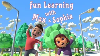 ABC Sing-Along! | Calming Sensory Animation | Fun Learning W/ Max & Sophia!