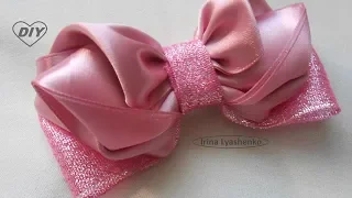 Бантик на зажим своими руками МК/DIY Ribbon bow/РАР Laço de fita#221