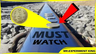 TRAIN VS COINS TEST - slow Motion 😱