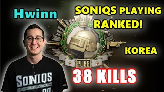 SONIQS PLAYING RANKED! - Hwinn, TGLTN, Shrimzy & M1ME - 38 KILLS - KOREA SERVER - PUBG