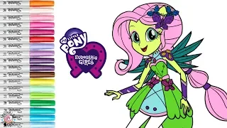 My Little Pony Equestria Girls Coloring Book Page Fluttershy Legend of Everfree MLP