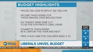 Highlights from the Ontario Liberals 2018 budget