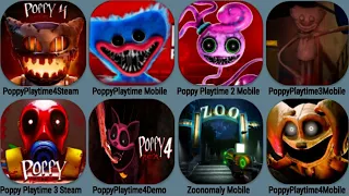 Poppy Playtime 4 New Game, Poppy Playtime 1+2+3+4 Mobile+Steam, Zoonomaly Mobile,Poppy Mod Kiss Miss