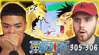 THIRD GEAR LUFFY VS LUCCI! - One Piece Episode 305 & 306 REACTION + REVIEW!