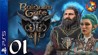 Let's Play Baldur's Gate 3 PS5 Console | Co-op Split-screen Multiplayer BG3 Gameplay Episode 1 (P+J)