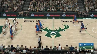 NBA 2K19 - Milwaukee Bucks vs Oklahoma City Thunder - Gameplay (PC HD) [1080p60FPS]