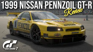 Gran Turismo 7 - 1999 Nissan Pennzoil Nismo GT500 GTR REVIEW