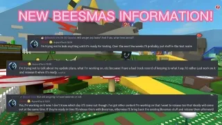 WE FINALLY HAVE INFORMATION ON THE BEESMAS UPDATE IN BEE SWARM SIMULATOR!