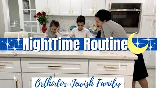 Nighttime Routine Orthodox Jewish Family