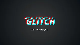 After Effects Template | Glitch Intro 4K