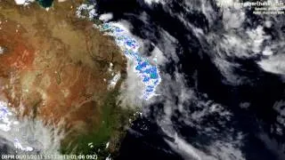 Queensland and Victorian Floods Satellite & Radar Timelapse