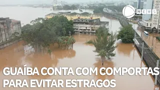 Guaíba conta com 14 comportas para tentar evitar ainda mais estragos