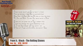 🎙 Paint It,  Black - The Rolling Stones Vocal Backing Track with chords and lyrics