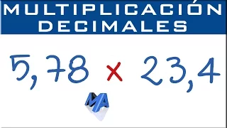Multiplicación de números decimales