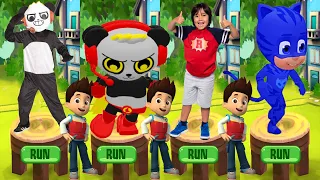 Tag with Ryan vs PAW Patrol Chase vs Ryder - Run Gameplay All Characters Unlocked All Costumes