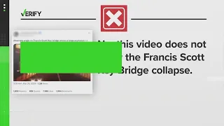 VERIFY: Dashcam video does not show Baltimore bridge collapse