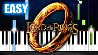 The Lord of The Rings - In Dreams - EASY Piano Tutorial