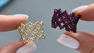 How to make a mesh beaded ring