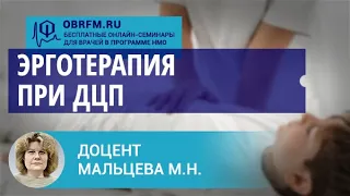 Доцент Мальцева М.Н.: Эрготерапия при ДЦП