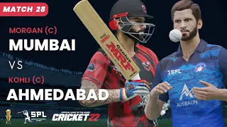 KOHLI VS BABAR VS AFRIDI!! #28 SPL - MUMBAI CAPTAINS v AHMEDABAD WARRIORS | CRICKET 22 @RahulRKGamer