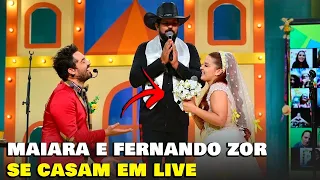 Finalmente! Maiara e Fernando 'se casam' durante live de São João